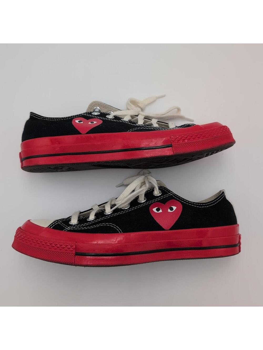 Comme Des Garcons Play X Converse Chuck 70 Low 'Black Red' Unisex M7/W9 Red Sole